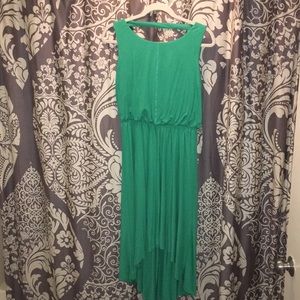 Teal Hi-Lo dress